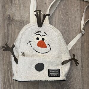Disney parks Loungefly sequin  Olaf Backpack